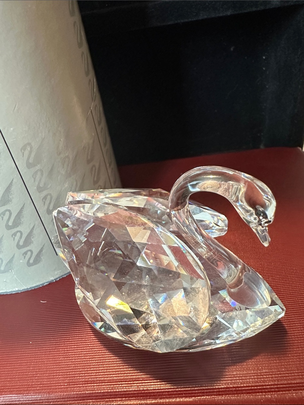 Swarovski Crystal Swan Figurine - with box